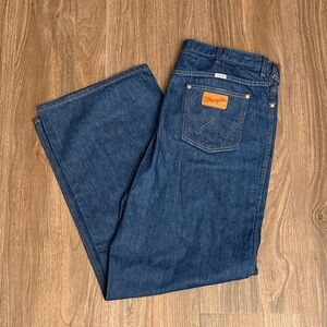 NWT STAUD Wrangler women’s the loose wide leg  Dark Blue  Jeans